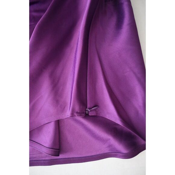 Polo Ralph Lauren Women's Sz 12 Purple Sleeveless Cutout Satin Blouse - Picture 5 of 11
